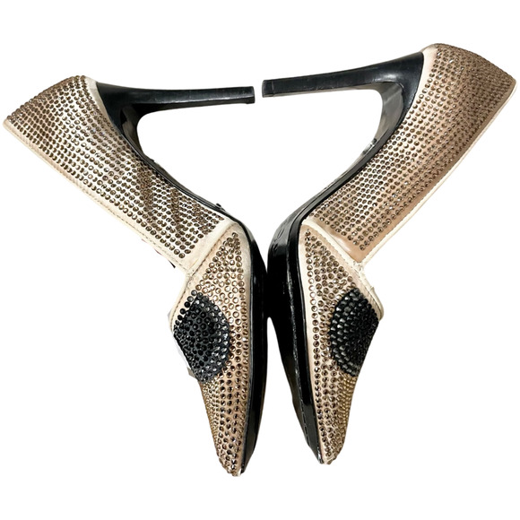 Alice + Olivia Dina Crystal Covered High Heels Sparkly MSRP $395 - Picture 8 of 12